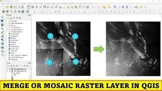 QGIS Tutorials 43: Merge or Mosaic Raster image in QGIS | Merge Tool