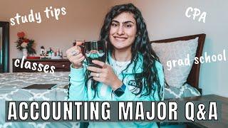 ACCOUNTING MAJOR Q&A | study tips, classes, CPA, grad school, note taking etc