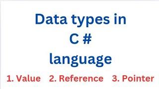 Data types in c# language. #pointer #reference  #language @simanstudies