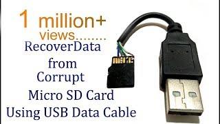 Recover Data from SD card using USB Data cable (memory card)