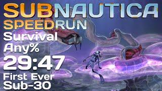 SUBNAUTICA BEATEN IN UNDER 30 MINUTES! | Subnautica Speedrun | Survival Any% 29:47 FWR
