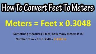 How To Convert Or Change Feet (ft) To Meters (m) Formula Explained - Formula For Feet To Meters