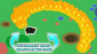 MOPE.IO THE SMALLEST BLACK DRAGON IN THE GAME FIRE GLITCH! (Mope.io)