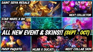 15 NEW EVENT & SKINS (RELEASE DATE) | NEXT COLLECTOR, STAR WARS, SAINT SEIYA, DUCATI & MORE - MLBB