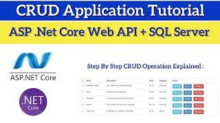 Asp.Net Core Web API CRUD operations using SQL Server  | Rest API