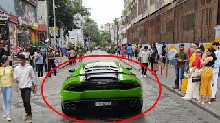 Lamborghini enter BUSY INDIAN Street | Public REACTIONS