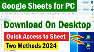 How to Download Google Sheets on Windows PC | Install Google Sheets on PC | google sheet shortcut