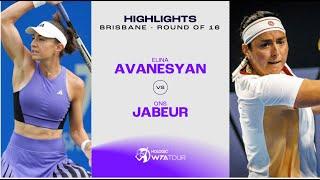 Elina Avanesyan vs. Ons Jabeur | 2025 Brisbane Round of 16 | WTA Match Highlights