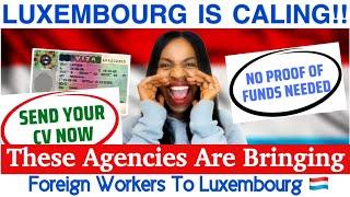 LUXEMBOURG FREE WORK VISA 2024 | SEND YOUR CV TO THESE COMPANIES | NO PROOF OF FUNDS | NO AGE LIMIT