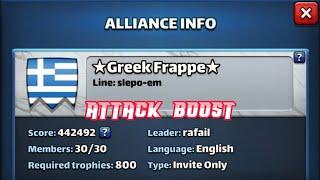 Empires and Puzzles - ATTACK BOOST - War Hits vs Greek Frappe - Wojna z Greek Frappe