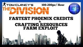 The Division - Fastest Phoenix Credits & Crafting Resources Farm Exploit (100-200pc / Hour)