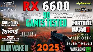 RX 6600 Gaming Test : 90 Games Benchmarked in 2025