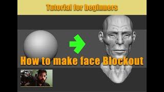 How to blockout Face in Zbrush || Zart OnlineMasterClasses