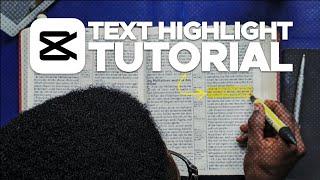 Capcut Tutorial - Text Highlight Effect (ENGLISH)