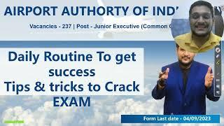 AAI JE (COMMON CADRE) EXAM PREPARATION | FOLLOW THIS TIMETABLE TO BECOME TOPPER (2023)