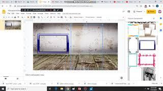 Inserting transparent picture frames into google slides