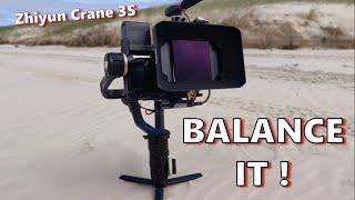 Balance the Zhiyun Crane 3S with a BMPCC 6k in 4 easy steps