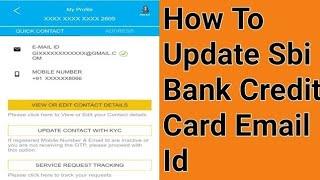 How To Update Mail id Sbi Credit Card|how to update email id in sbi net banking