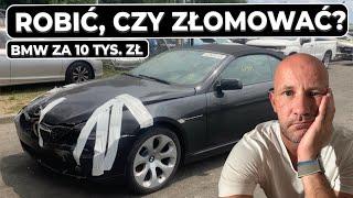 BMW 650i z USA. Warsztat ocenił stan uszkodzeń