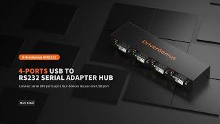 DriverGEnius 4XRS232 Industiral 4 Port USB To Serial Adapter with RX/TX Indicators