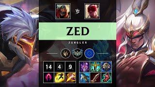 Zed Jungle vs Lee Sin: Legendary - EUW Challenger Patch 14.17