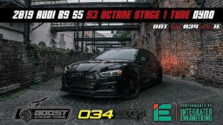 Audi B9 S5 3.0t ~ 93 Octane Stage 1 Tune Dyno Log ~ BDT vs 034 vs IE