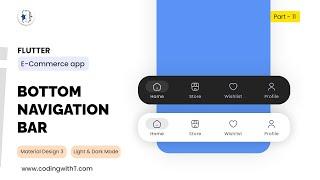 Bottom Navigation Bar in Flutter | Material 3 | Flutter eCommerce App 2023