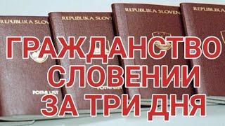 Гражданство Словении за три дня.