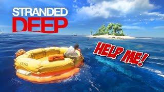 Stranded Deep - So...I'm stuck on an upturned raft hunted by a SHARK!