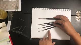 Da Vinci Watercolor Series 5359 Paint Brush Set, Russian Red Sable, 5 Brushes (Series 36), unboxing