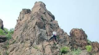 Dalia climb EGO at Devil's Bridge -  Urban Sport climbing close to Turin - Lanzo Valley