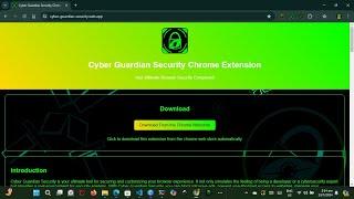 Cyber Guardian Security Chrome Extension