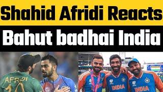 Shahid Afridi reaction on Team India winning T20I World Cup 2024 |Pakistan Media praises Virat Kohli