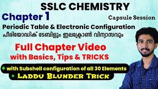 SSLC Chemistry Chapter 1 - Full | Periodic Table & Electronic Configuration | with Basics & Tricks