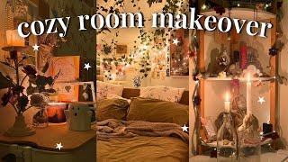 AESTHETIC ROOM MAKEOVER!! cozy bedroom transformation *pinterest inspired!* (+cleaning vlog)
