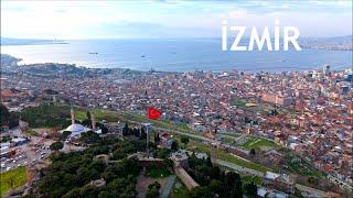 Drohnenansichten des Stadtzentrums von Türkiye Izmir | 4K | Aufgenommen mit DJI MINI 4 PRO