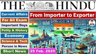 25 February 2025 | The Hindu Newspaper Analysis | 25 February Current Affairs  | Editorial Analysis