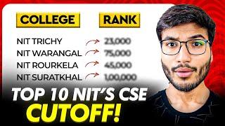 JEE 2025 : Top 10 NIT’S CUTOFF (CSE) | Category Wise!