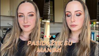 PASIDAŽYK SU MANIMI / Makiažas + simple šukuosena  #makeuptutorial #makeup #makiazas