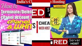 Easy Step|How to terminate cPanel account in WHM|Cheap Linux Hosting|Cheap Web Hosting|Redserverhost