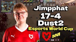 CS2 POV | MOUZ Jimpphat (17/4) vs NAVI (Dust2) Esports World Cup 2024