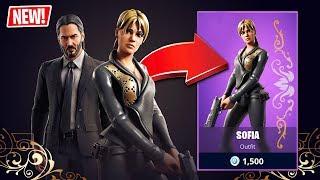 FORTNITE x JOHN WICK "SOFIA" SKIN!! (Fortnite Battle Royale)