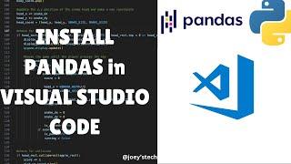 How to install Pandas in Visual Studio Code #pythonprogramming #coding