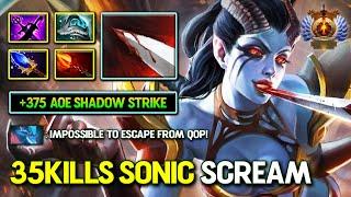 WTF 35KILLS SONIC SCREAM MID Queen of Pain With Aghs Scepter + Kaya & Sange Build 7.37c DotA 2