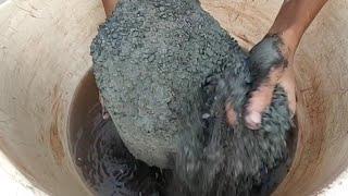 Gritty Charcoal Huge Buckets Crumbling in Water #asmr