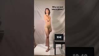 Timed Talks - Photo vs. Live Model #figuremodel #lifemodel #posereference #short #artmodel