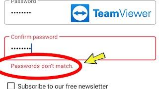 Fix TeamViewer | Passwords don't match Problem Solved