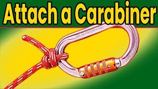 How to attach a carabiner to a rope? Tree climbing carabiner knots