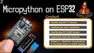 OLED display & DHT11 Sensor using Micropython on ESP32 | Micropython Series EP2