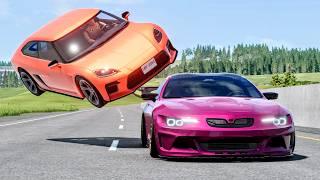 High Speed Traffic Car Crashes #172 - BeamNG Drive | CrashBoomPunk